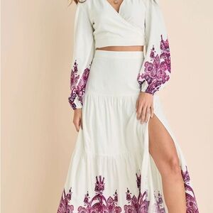 Printed Linen two piece set